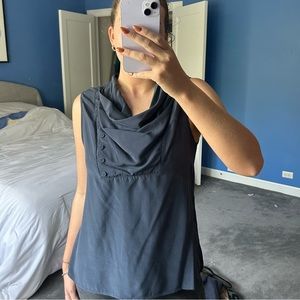 BCBG Navy Button Tank